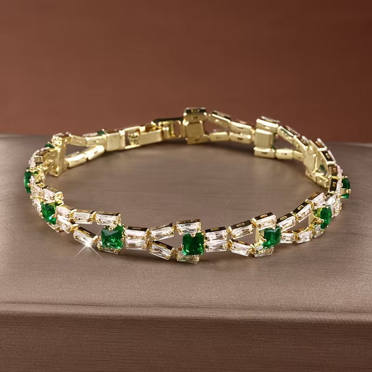 Verde Schakel Tennisarmband | Goud