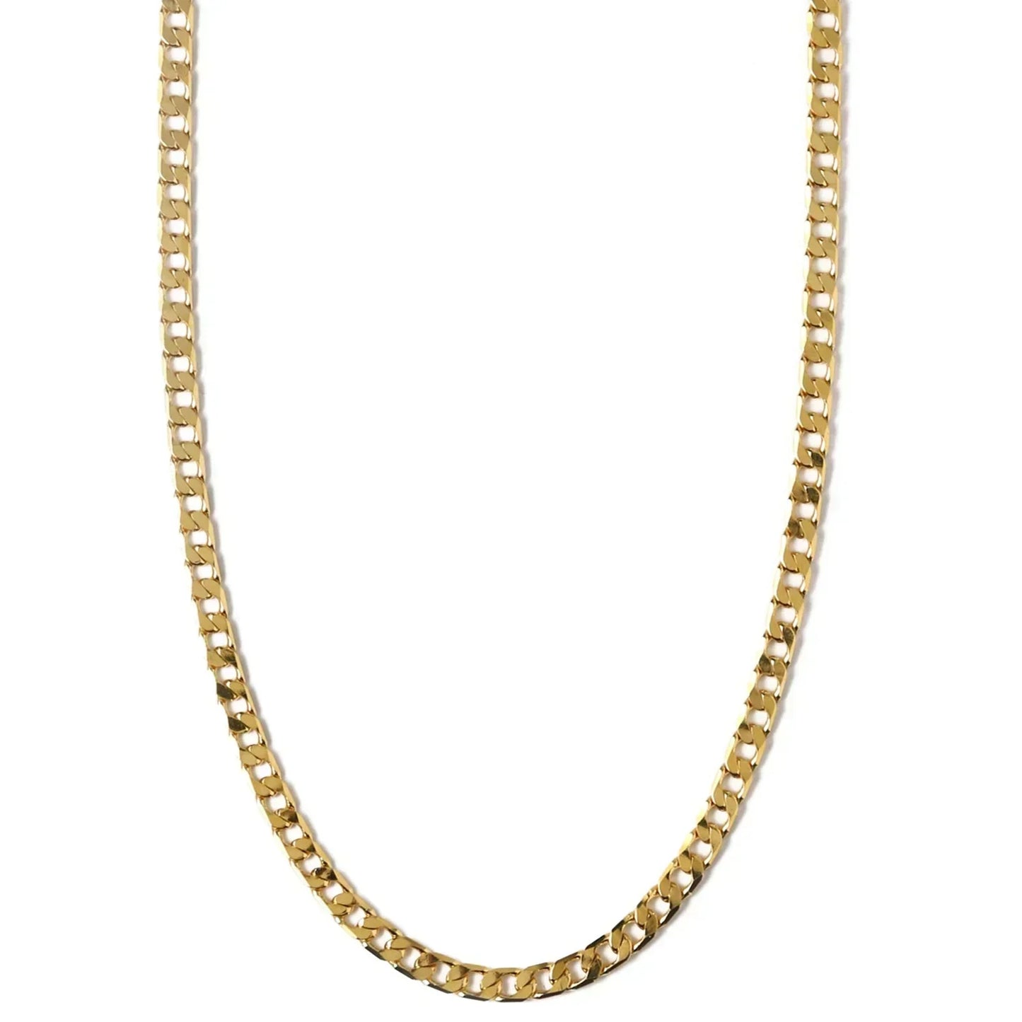 Flat Schakel Curb Schakelketting | Goud