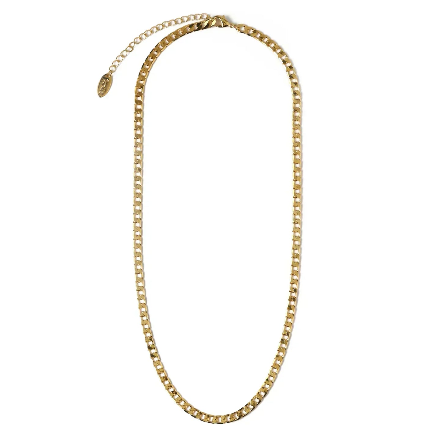 Flat Schakel Curb Schakelketting | Goud