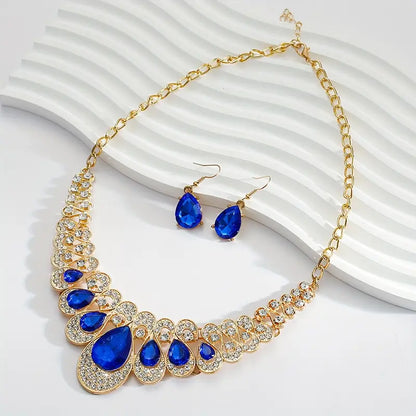 Maevina Saffieren Sieraad Set | Goud