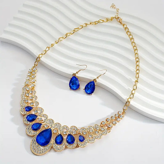 Maevina Saffieren Sieraad Set | Goud