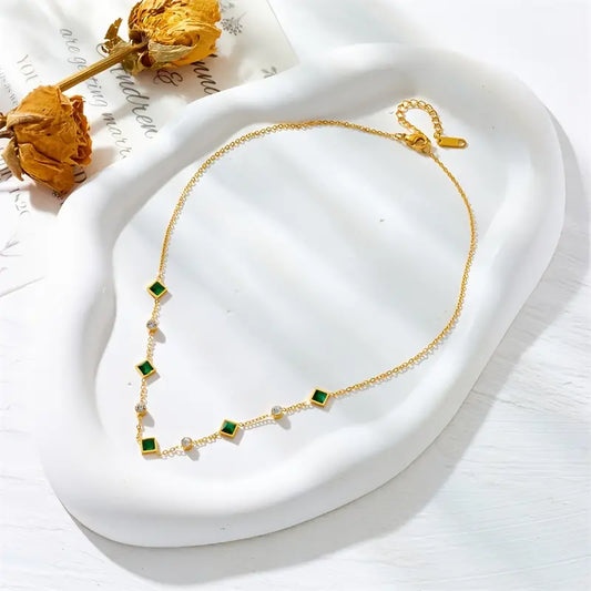 Gouden Smaragden Geometrische Station Ketting