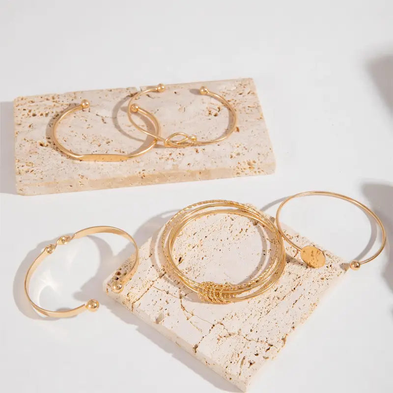 Knotted Elegance Armband Set | Goud