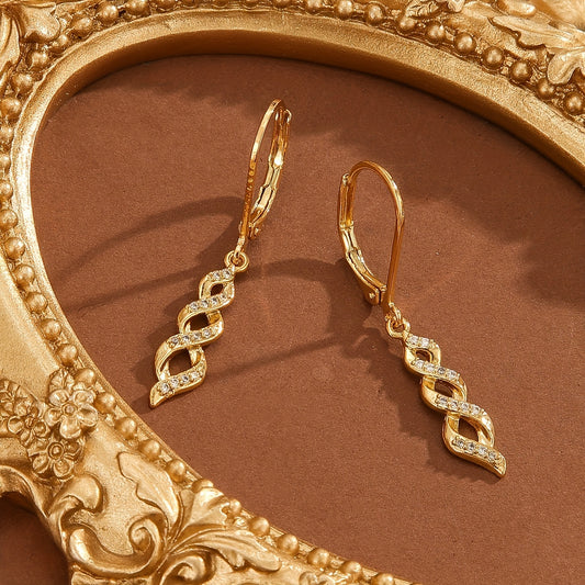 Shimmer Twist Ava Oorbellen | Goud