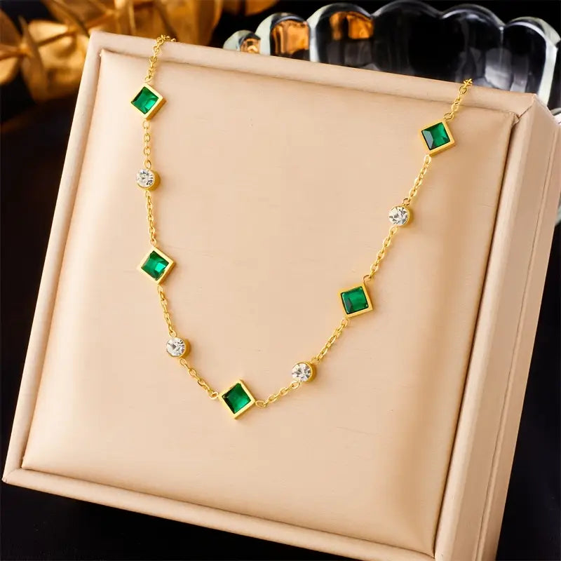 Gouden Smaragden Geometrische Station Ketting