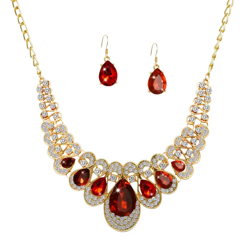 Maevina Crimselle Sieraad Set | Goud