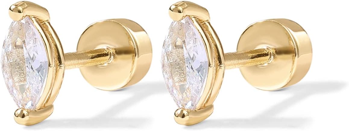 Peer Slijpvorm Studs | Goud