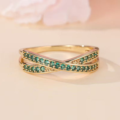 Smaragden Flow Ring | Goud