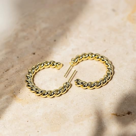 Koord Twist Creolen | Goud