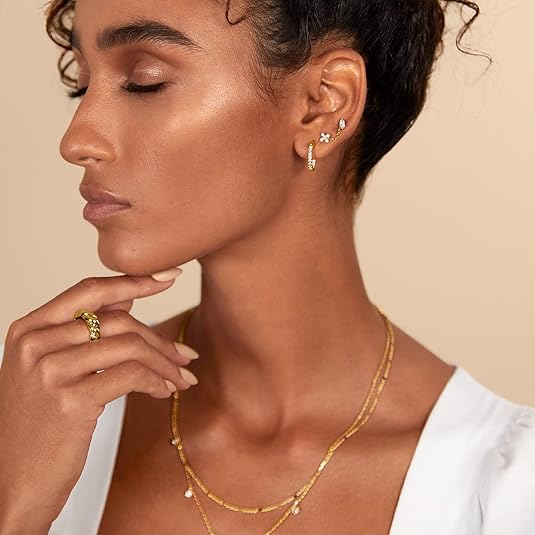 Peer Slijpvorm Studs | Goud