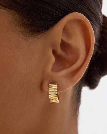 Klassieke Ridge Oorbellen | Goud