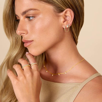 Adella Ketting Oorbellen | Goud