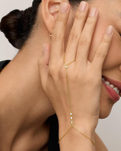 Kralen Handchain Armband | Goud
