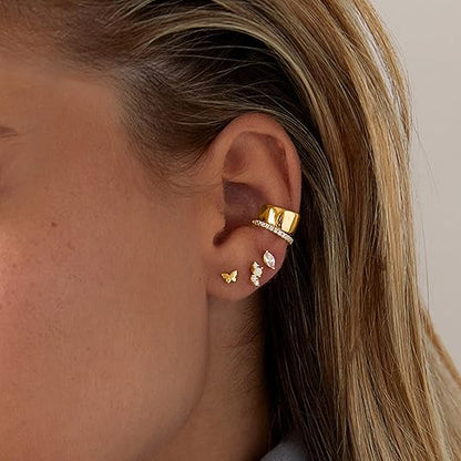 Peer Slijpvorm Studs | Goud
