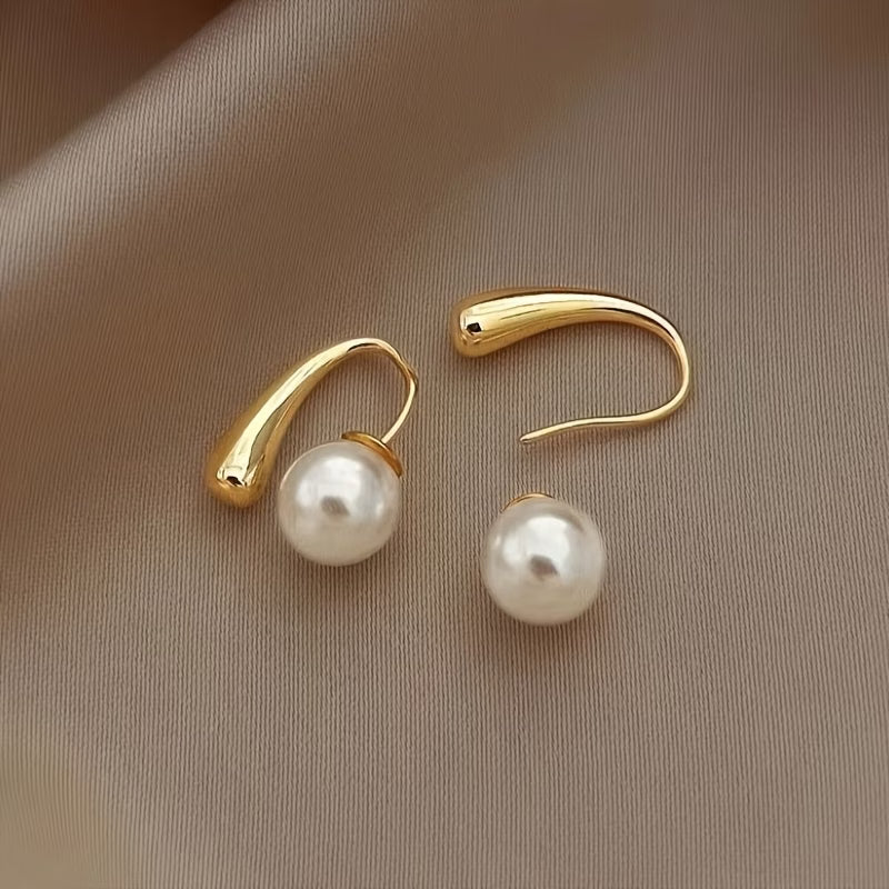 Minimalistische Arc Parel oorbellen