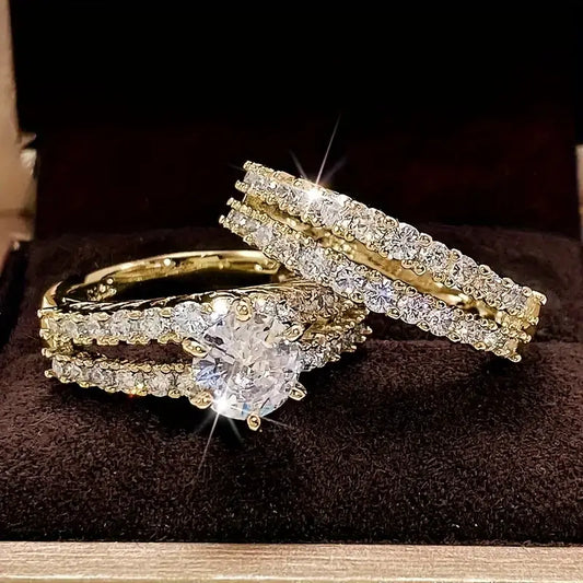 Eternal Radiance Ring Set | Goud