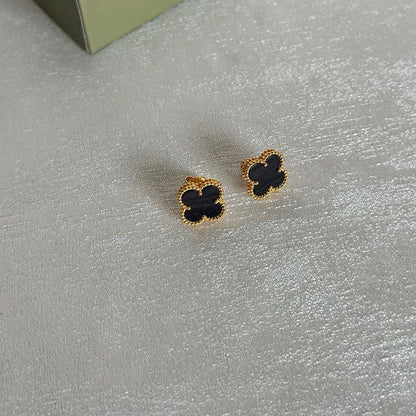 Clover Oorbellen Zwarte