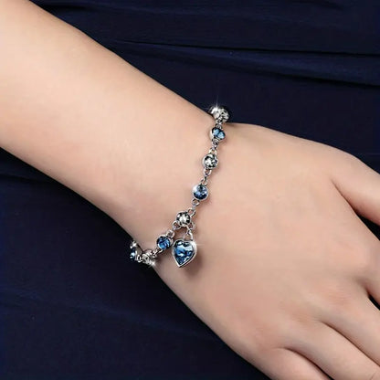 Oceaan Hart Glow Armband | Witgoud