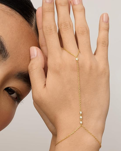 Kralen Handchain Armband | Goud