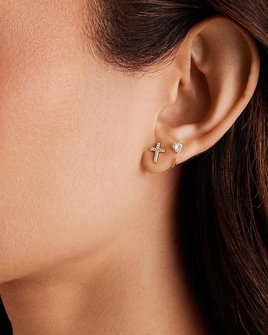 Paved Kruis Studs | Goud