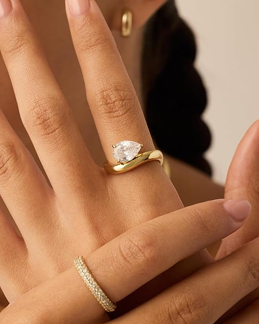 Wavy Promise Ring | Goud