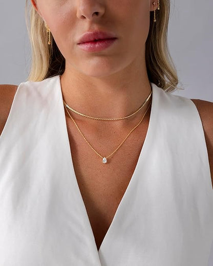 Halo Gelaagde Ketting | Goud