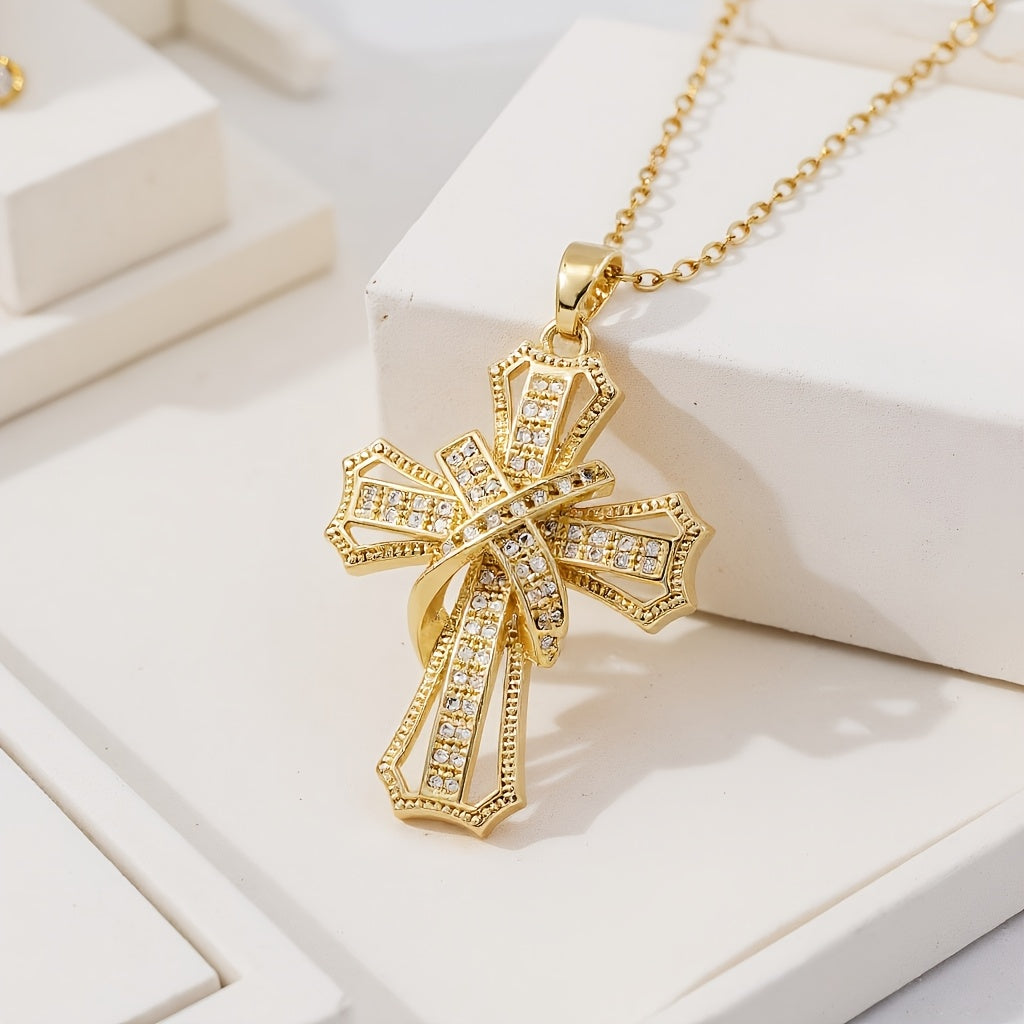 Radiant Kruis Hanger Ketting | Goud