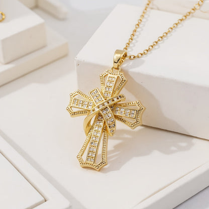 Radiant Kruis Hanger Ketting | Goud