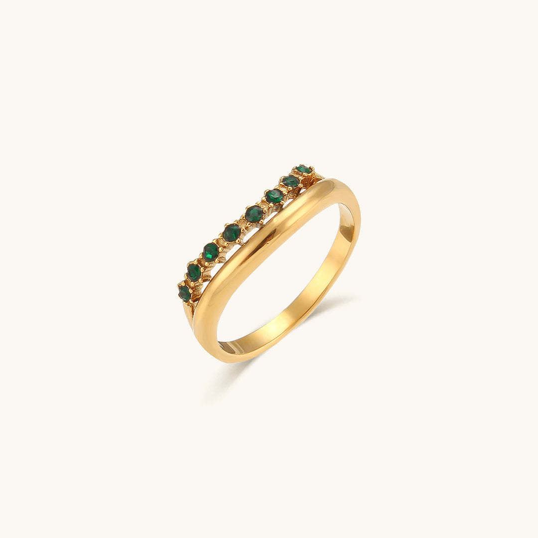Adeline Diamanten Simulant Gouden Ring