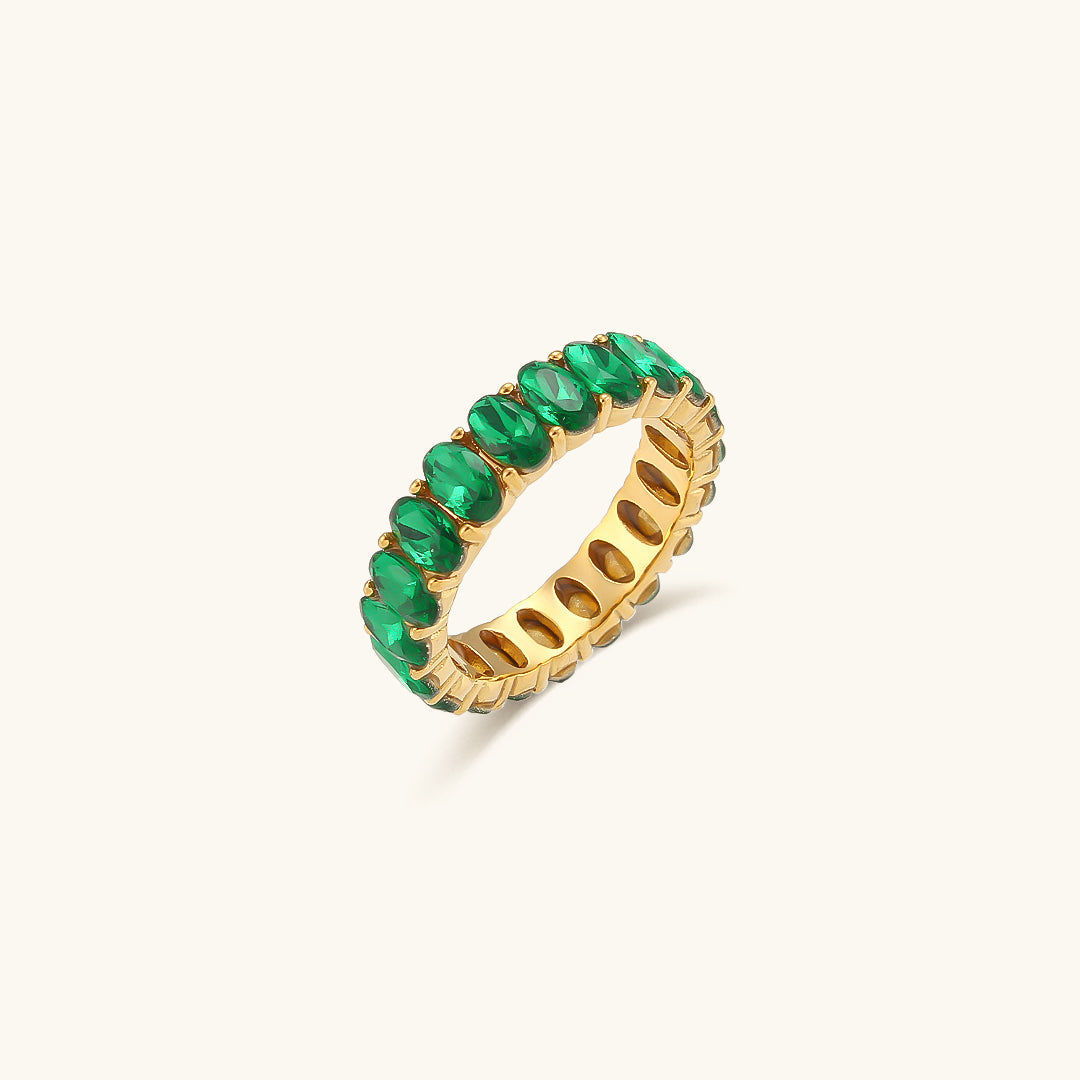 Antoinette Diamanten Simulant Gouden Ring