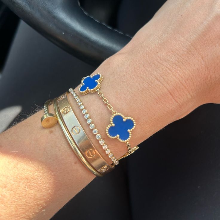 Clover Armband Blauwe