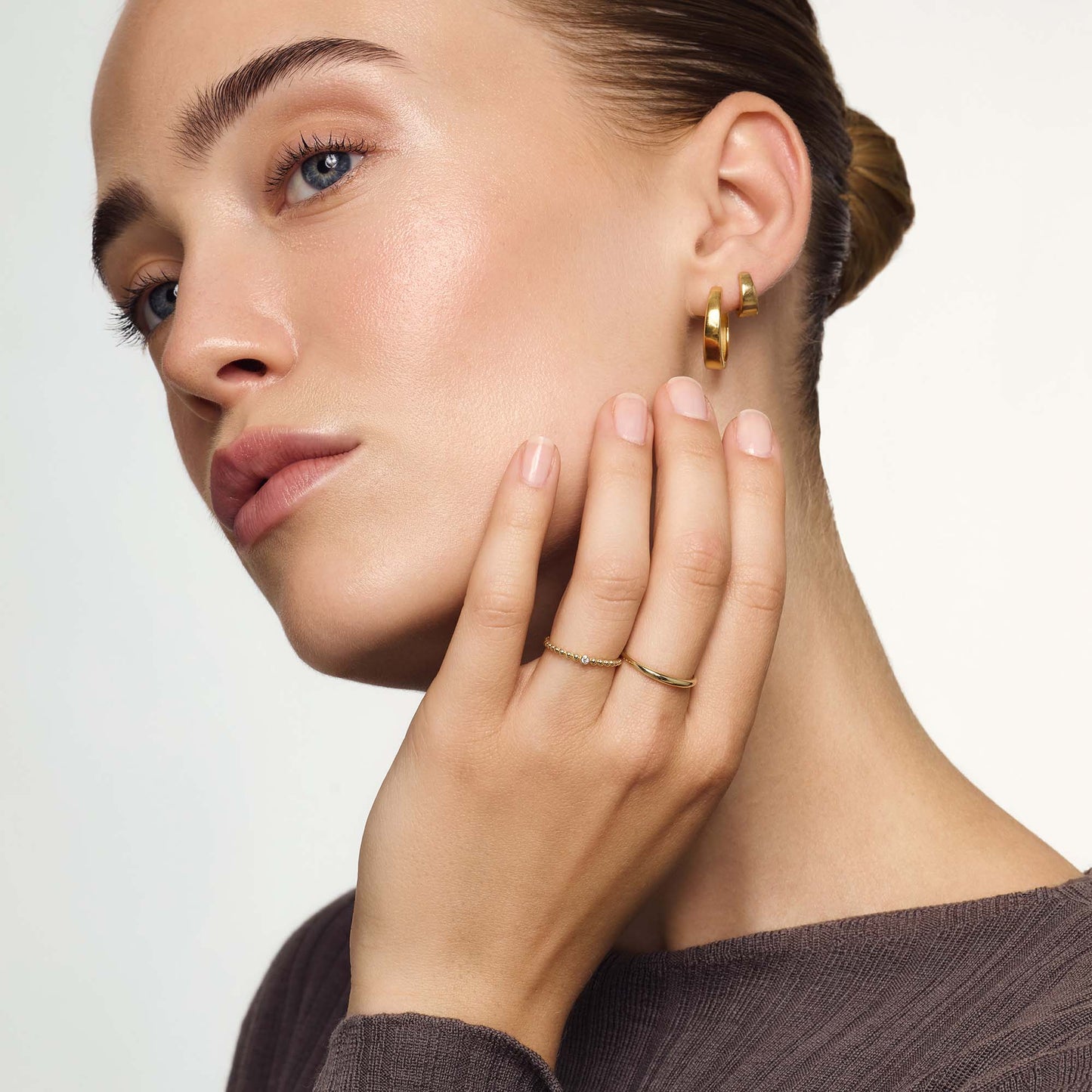 Slanke Dome Ring | Goud