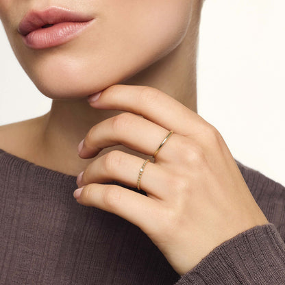 Slanke Dome Ring | Goud