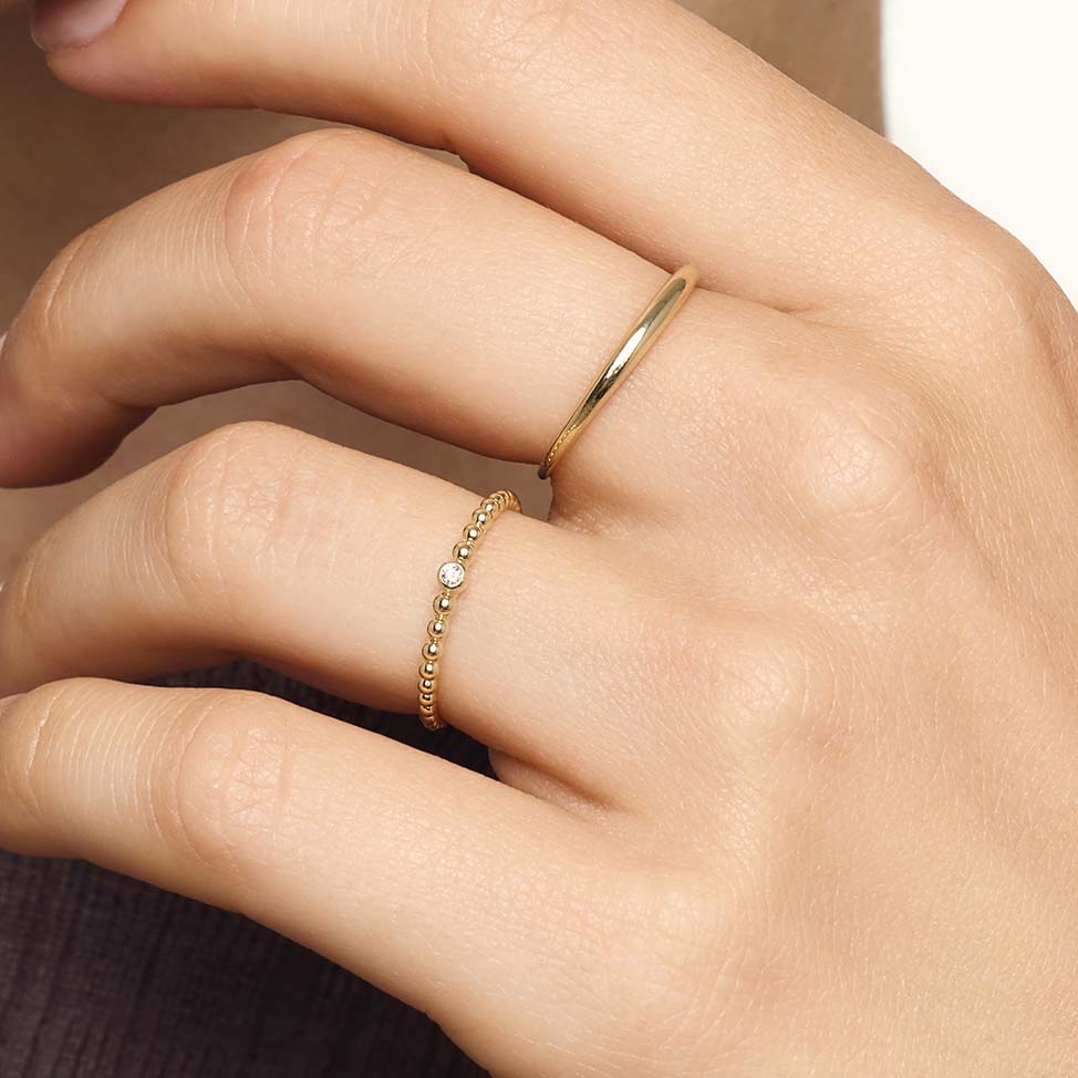 Slanke Dome Ring | Goud