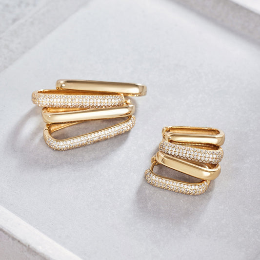 Icon Pavé Creolen | Goud