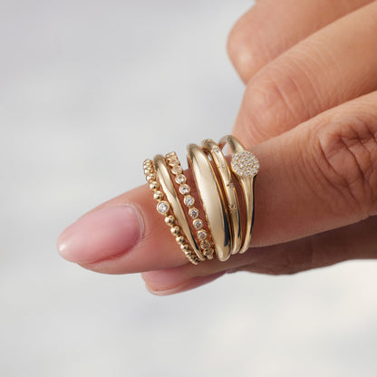 Slanke Dome Ring | Goud