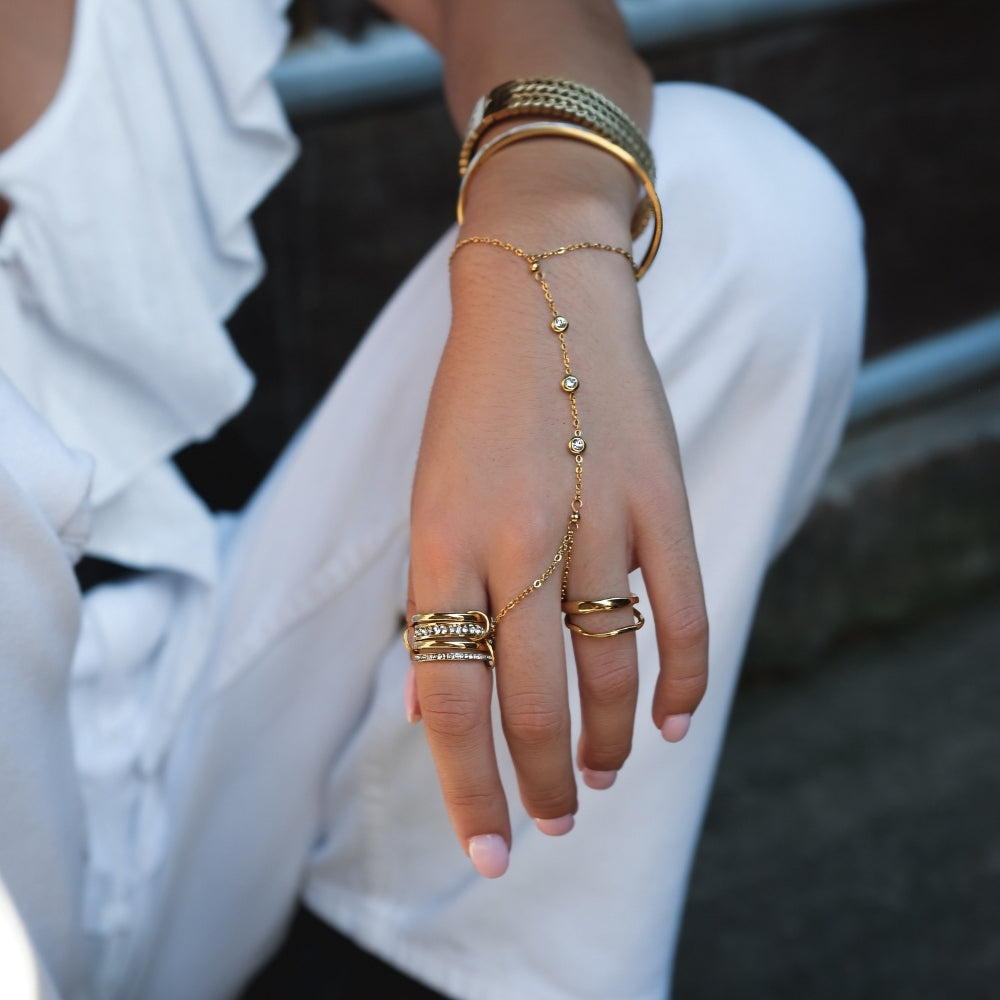 'Voor altijd' Link Kristal & Gouden Ring