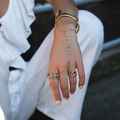 'Voor altijd' Link Kristal & Gouden Ring