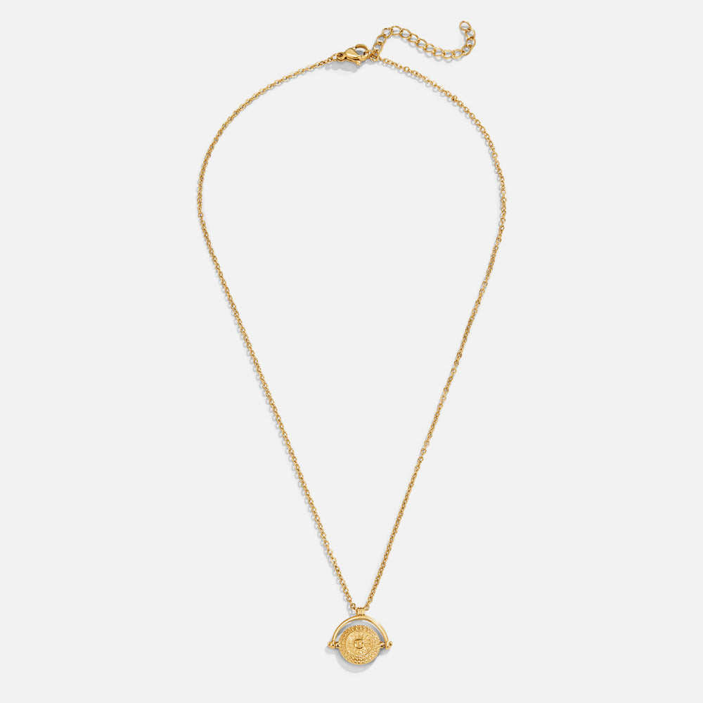 Gouden Zonne Munt Ketting