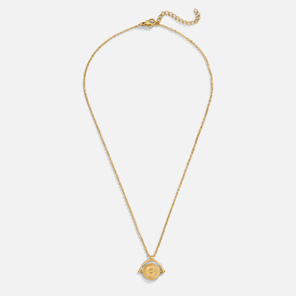 Gouden Zonne Munt Ketting