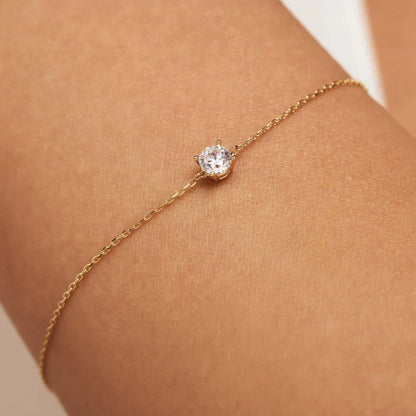 Cléa Moissanite Steen Armband | Goud