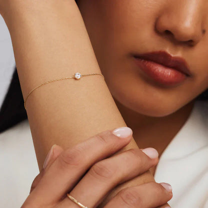 Cléa Moissanite Steen Armband | Goud