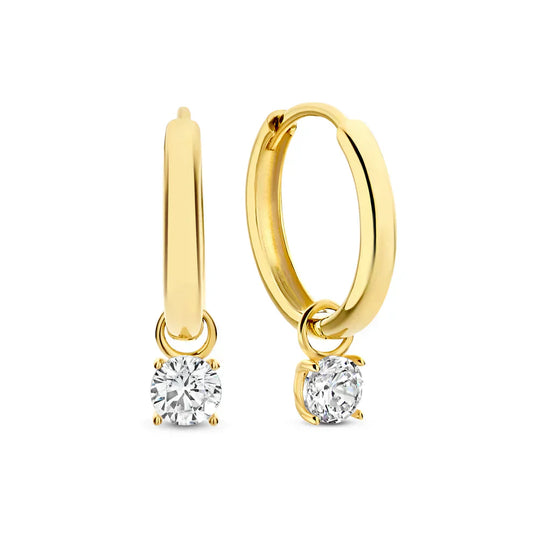 Larmes de Lune Steen Creolen | Goud