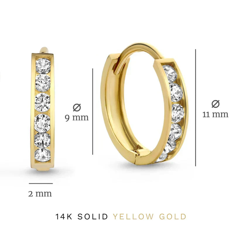 Dara Brillane Steen Oorbellen Set | Goud