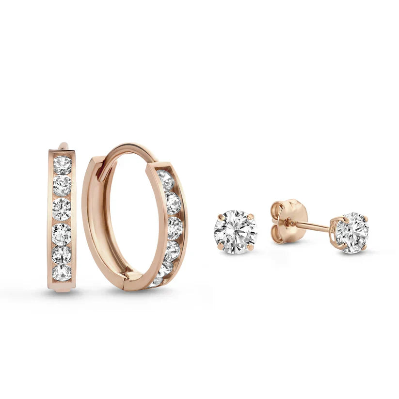 Dara Brillane Steen Oorbellen Set | Goud