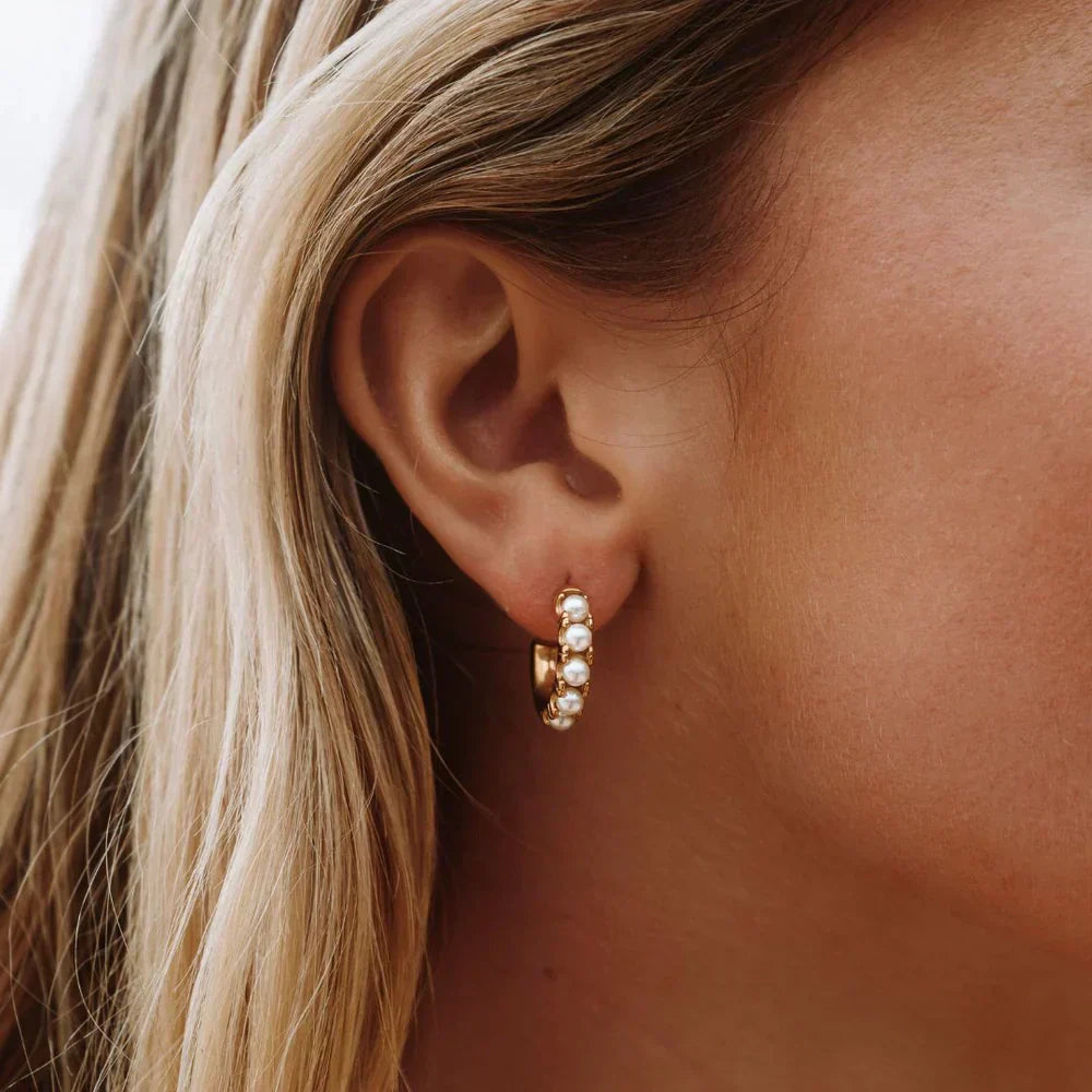 Mother-of-Pearl Bedel Oorbellen