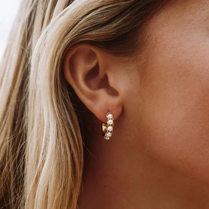 Mother-of-Pearl Bedel Oorbellen