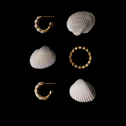 Mother-of-Pearl Bedel Oorbellen