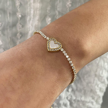 Cameron Diamanten Hart Tennisarmband
