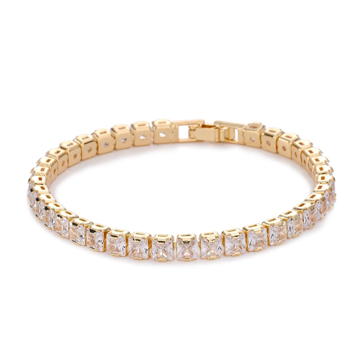 Vierkante Tennisarmband | Goud